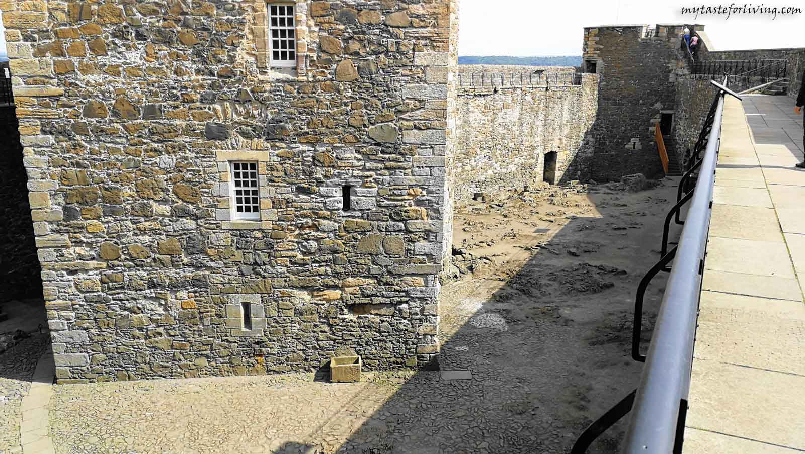 Blackness Castle is a 15th-century fortress near the village of Blackness, Scotland, located on the south bank of the Firth of Forth. It was used for the film location of the series "Outlander" under the name Fort William, where the main character Jamie Fraser was whipped by the Black Jack Randall.