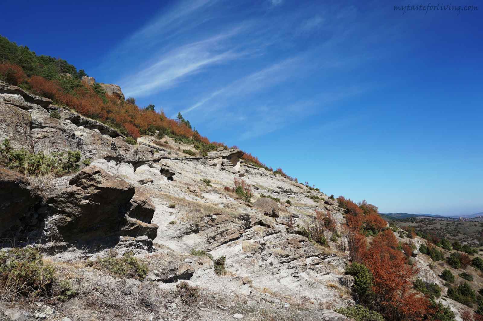 A magical place with an amazing view that will charge you with a lot of positive energy. Among the rock forms you can recognize stone mushrooms, figures of animals, faces and the characteristic for the Eastern Rhodopes trapezoidal rock niches, whose purpose remains a mystery.