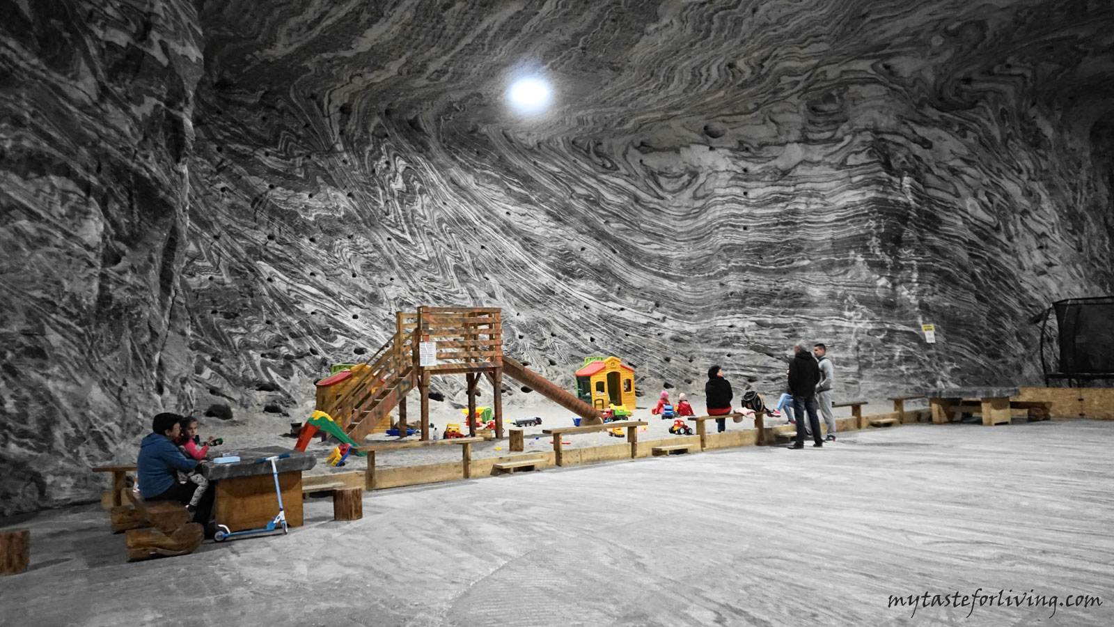 Ocnele Mari is a former salt mine, located in Romania, currently open to visitors and made as a gallery.